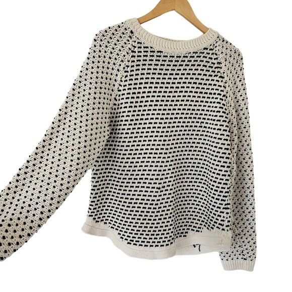Anthropologie MOTH Black White Asymmetric Sweater Large - Picture 2 of 5